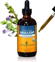 Herb Pharm Certified Organic Skullcap Extract lichid pentru Suport Sistem nervos, Alcool organic din trestie, 4 Ounce