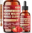 Satoomi 8in1 Picături lichide Wormwood cu nuc negru, Cuișoare întregi și 5 mai - 60ml pentru 60 zile de aprovizionare