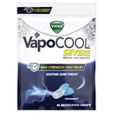 Vicks VapoCool Drops severe de gât medicamentate, Max Putere mentolat, Soothes Sore durere de gât, Winterfrost Flavor, 45ct