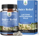 Lactoză Intoleranță Pastile 90 zile de aprovizionare - Enzime rapide de lactate Digestive - Pastile de relief lactate pentru digestia, balonare, gaz și proteine de carbohidrați - Digestia Supliment pentru Intoleranță la Lactoză