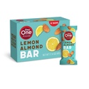 Pasul One Foods Lemon Almond Bar, Heart Healthy Snack Plant Sterols, Omega 3's High Fiber Snack Gluten & Dairy Free, Vegan, Zero Sodium, Granola Bars (12 Pack)