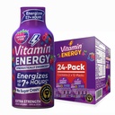 Vitamina energie Mood+ Extra Putere Energie Shot Tropical Berry 24 Pack, 260mg Natural Cafeina, B-Vitamins, Rhodiola, musetel, Mood & Energy Support, Zero Sugar, Gluten-Free, Vegan, 1.93 fl oz