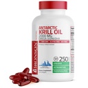 Bronson Antarctic Krill Oil 2000 mg cu Omega-3s EPA, DHA, Astaxantină și Fosfolipide, 250 Softgels (125 Servings)