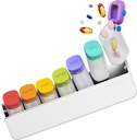 Weekly Pill Organizator 1 timp pe zi - Travel Pilula Box 7 zile, mare medicament caz Pilula Container pentru medicație zilnică supliment de ulei de pește, Portable Week Pills Organizators Dispenser, White