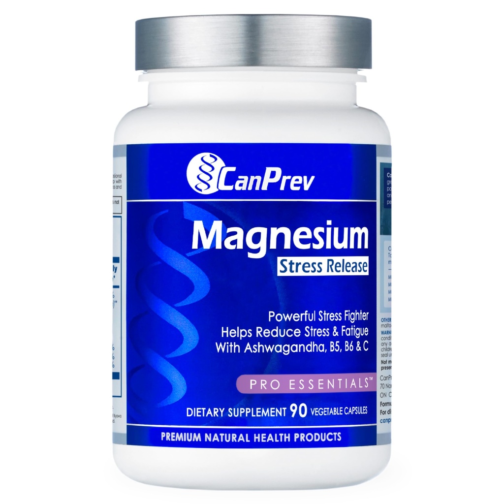 CanPrev Magneziu Bisglicinat cu Ashwagandha, B5, B6 & Vitamina C, 90 Veg Caps, 30-Day Support, Suport Nopți odihnitoare & Relaxare, Ajuta Energie & Imnue Funcția, Vegan, Non-GMO, Dairy, Soy, Gluten
