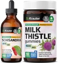 BIO KRAUTTER Schisandra Tincture 4 Fl. Oz. & Milk Thistle 60 Gummies