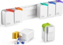 Weekly Pill Organizator, Extra Large Pill Box, Removable Daily Pill Case, Daily Pill Containe 7 zile impermeabil, Stickable Medicine Deţinătorul caz de vitamine pentru bătrâni, Pacienţi Artic, Copii
