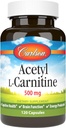 Carlson Labs Acetil L-Carnitina, 500 mg, 120 capsule