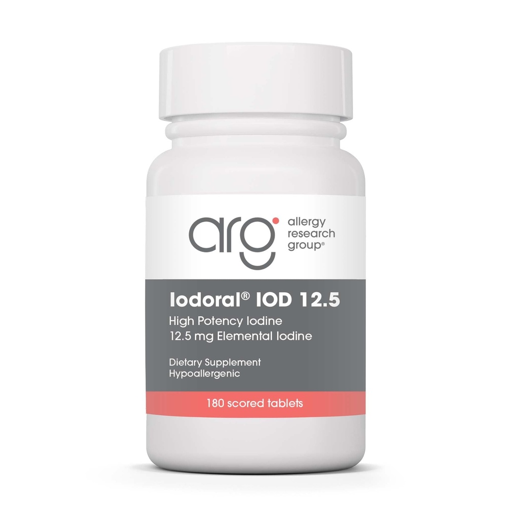 Optimox Iodoral 12,5 mg Supliment - Suplimentul la iod, Suport tiroidian pentru femei şi bărbaţi, Soluţie Lugol Pastile, Tablete cu iod de potasiu, Complex mineral zilnic - 180 Conte