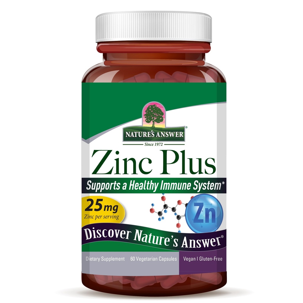 Zinc Plus + Vitamine pentru adulţi - 25 mg de suport imun cu B6 60 Capsule Veg - Vegan, Gluten-Free, Cruzime-Free de zinc piclonat 