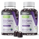 VITEEY Sambucus Gumiile de soc pentru adulti si adolescenti + Zinc & Vitamina C - Sugar Free - Suport Immun si Suplimentul Herbal Booster - Vegan, Gluten Free, Gelatina Gratuita, OMG-uri Gratuite, Mestecabile Aroma de Berry