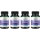 Swanson Copper Antioxidant Sistem imunitar Red Blood Cell Suppliment mineral (Copper chelat) 2 mg 300 Tabs (4 ambalaj)
