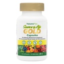 NaturesPlus Sursa de viaţă Gold Multivitamine - 90 Capsule vegetariene - cu vitamine D3, B12, K2 & mai mult 120 Alimente integrale - Sânge, Bone & Suport Imun - Gluten gratuit - 10 Serviri