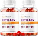 (2 Pack) Rapid Ripped Keto ACV Gummies Support, Rapidripped Keto Plus Apple Cidru Otegar Gummy Advanced Formula 1050MG, Toate recenziile naturale Gomitas, 120 Gummies pentru 2 luni