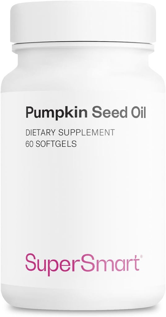 Supersmart - supliment de ulei de semințe de dovleac 1000mg pe zi (+ Vitamina E) - ulei de semințe de dovleac pentru creșterea părului 