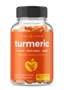 NutraChamps Gume Turmeric pentru adulți și copii cu extract de ghimbir și piper negru, 95% Curcuminoide, supliment de sprijin comun cu curcumin natural din Vegan, Suplimente de gumă tumerice