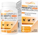 Probiotice pentru femei și bărbați, 300 Miliarde CFU 11 Tulpini + Organic Herbal & Enzime digestive, Probiotic pentru Digestive Health, Gaz & Blooting, Imun, Sanatate Gut pentru Femei & Bărbați, Perioada de valabilitate Stabil, 60 Caps
