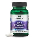 Swanson Zinc Picolinat - Suplimentul mineral Promovarea sanatatii prostatei, Vision Health, & Imunity Support - Corpul preferat Forma de zinc Chelated - (60 Capsule, 22mg Fiecare)