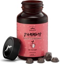 Pure Himalayan Shilajit Gummies, Sugar-Free, 85 + Trace Minerale & Acidul pelvian pentru energie, Metabolizare & Suport Imun, Shilajit pentru bărbați și femei, Ashwaghanda Gummies (60 Count)