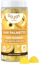 Saw Palmetto Gummies - 500mg Saw Palmetto pentru femei cu 5000mcg Biotin & 10mg Zinc - Non-GMO, Zahăr, Gluten & Soy-Free, Vegan - 3rd-Party Lab testat, 30-Day Supply, 60 Chewable Gummies