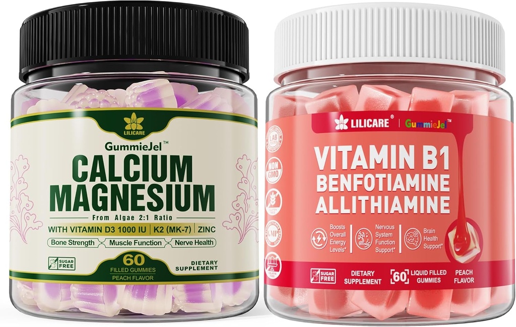 Supliment de calciu pe bază de plante +Vitamina B1 Gume