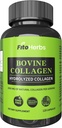 Capsule de colagen bovin Vegan - Suplimente puternice pentru bărbaţi şi femei - supliment de petide hidrolizate bovine Colagen pentru suport comun, nervos şi osos - Grass Fed, non-GMO - 120 capsule