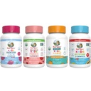 MaryRuth Organics Multivitamine, Probiotic, Magneziu calm, și vitamina C Gummies pentru copii 