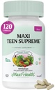 Vitamine adolescente pentru fete 12-17 - Multivitamine adolescent D3, Fier, Calciu, Biotina, Zinc, Enzime digestive 