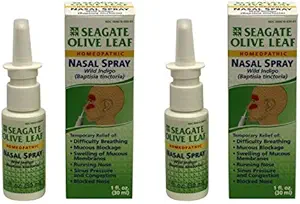 Seagate Produse Homeopatic Olive Leaf Spray Nasal 1 oz Flacon, 2 Pack, 1 Fl Oz (Pachet de 2)