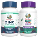 MaryRuth Organics Zinc (Tart Raspberry) & Copii Gummies Imunitate (amestecat Berry) 
