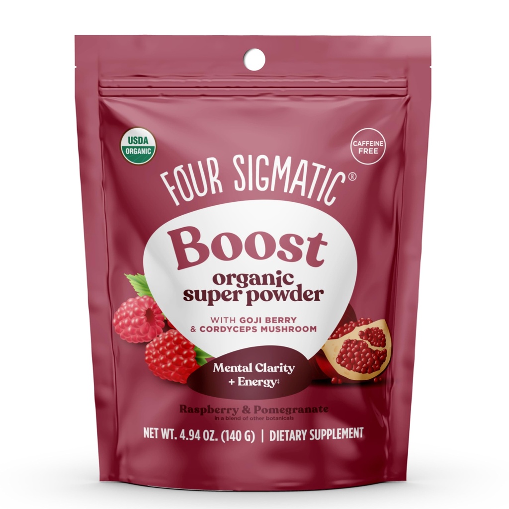Patru Sigmatic efect super pulbere cu super fructe și antioxidanți Red zmeură - poate