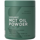 Sports Research Organic MCT Oil Powder - Keto & Vegan MCTs C8, C10 din nuci de cocos - Acid gras Brain & Body Fuel, Non-GMO & Gluten Free - Nearomat, Perfect în cafea, Ceai & Proteine Shakes - 10,6 oz