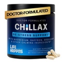 Life Happns Chillax, supliment de suport calm, L Theanin, Magneziu, GABA și Saffron Suplimente pentru relaxare, Natural Mood Health Support pentru adulți, calmant și relaxant, 60 capsule