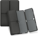 FYY Daily Pill Organizator, 7 Compartimente Portable Pill Case Travel Pill Organizator, [Folding Design] Pilula cutie pentru Purse Pocket pentru a deține vitamine, Cod Ulei de ficat, Suplimente și medicament-Clear Negru