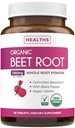USDA Organic Beet Root Powder (60 comprimate) 1350 mg Sfecla per servire cu Black Pepper pentru extra absorbţie - Super Antioxidant şi Nitrat Supliment pentru performanţă sportivă şi rezistenţă - Nu capsule