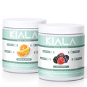 Kiala Nutrition Super Greens, Greens Organic Powder, Spirulina & Chlorella Superfood Powder, Sugar & Gluten Free Vegan, Spectra Blend, Tropical Slush, Mixed Berry 2 Pack