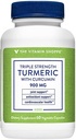 The Vitamin Shoppe Triple Strength Turmeric with Curcumin 900mg, Supports Joint Mobility & Provides Antioxidant Benefits & 5mg Bioperine to Enhance Nutrient Absorption - Once Daily (60 Capsules)