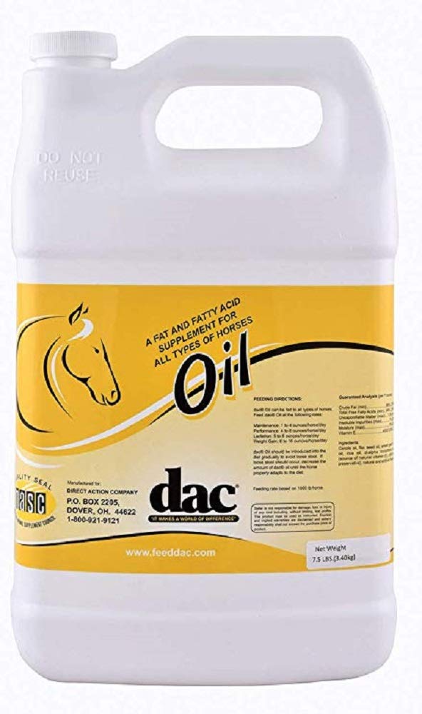 DAC ulei Gallon Jug Horse Greutate Gain Calorie Fat Acid gras Haina de piele Suplimentul de sănătate