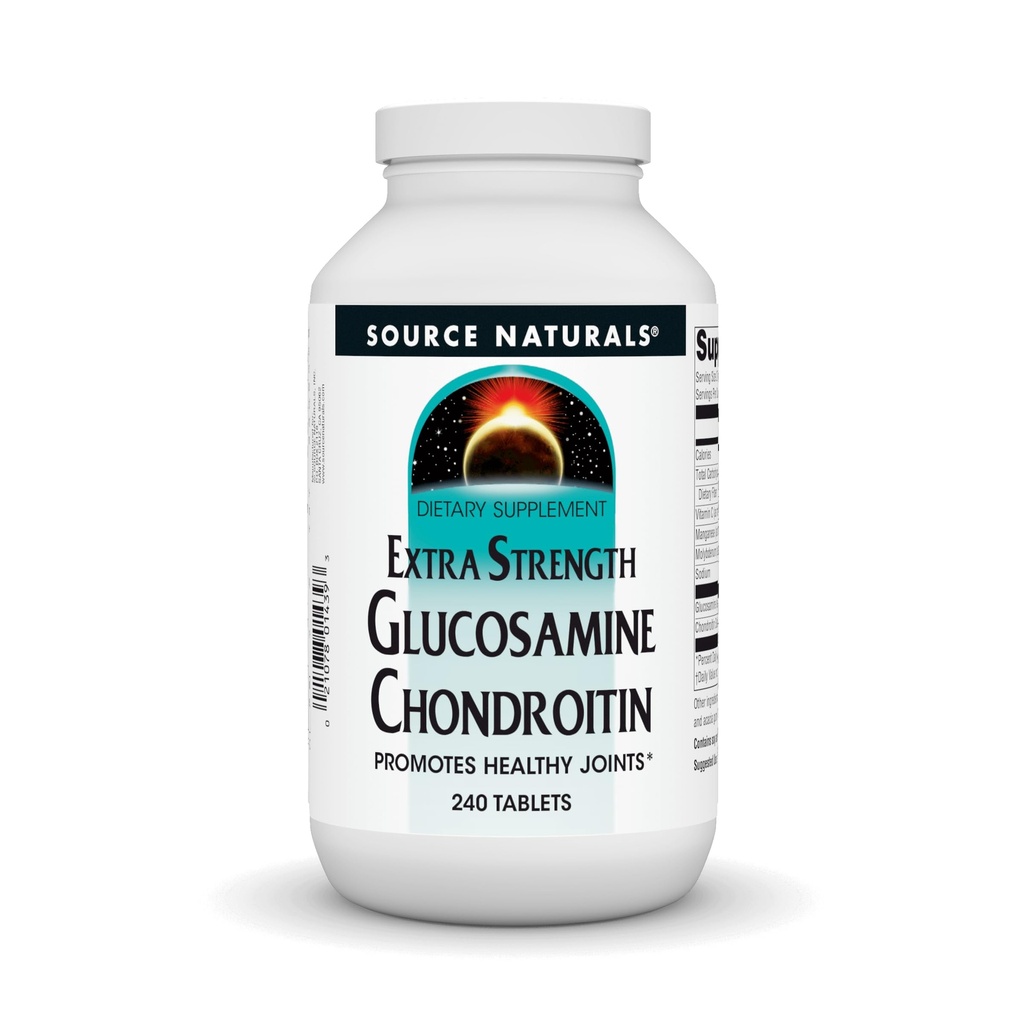 Sursa Naturale Extra Putere Glucosamină Chondroitin, Promovează articulații sănătoase *, 240 comprimate