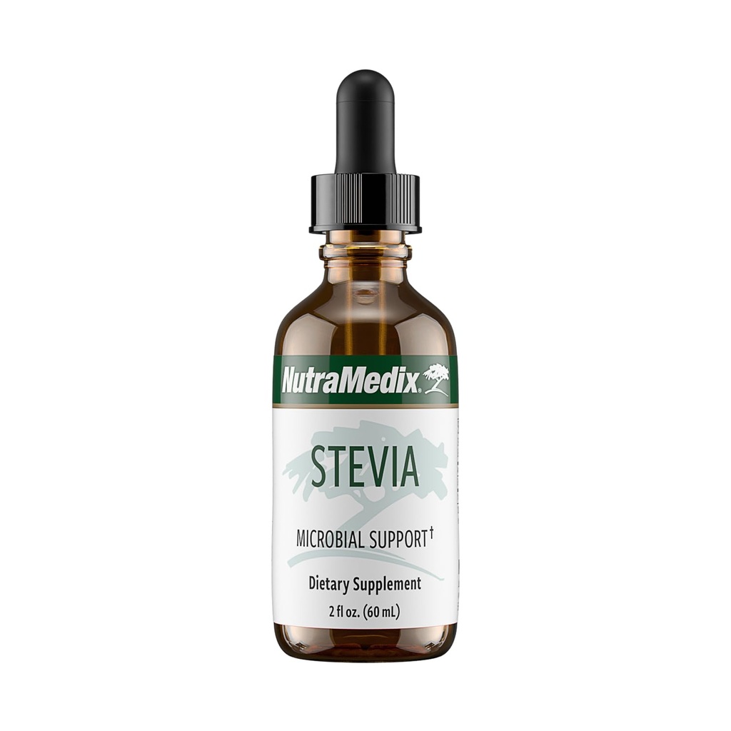 NutraMedix Sweet Leaf Stevia Picături lichide - Dulciuri de zahăr fără zahăr de la extract de frunze Stevia pură pentru suport microbial - Carb scăzut, fără adaos de zahăr (2 oz / 60 ml)