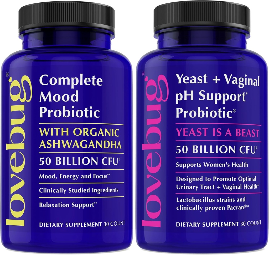 Lovebug Dreaptă de sprijin și Mood Support Probiotice Bundle