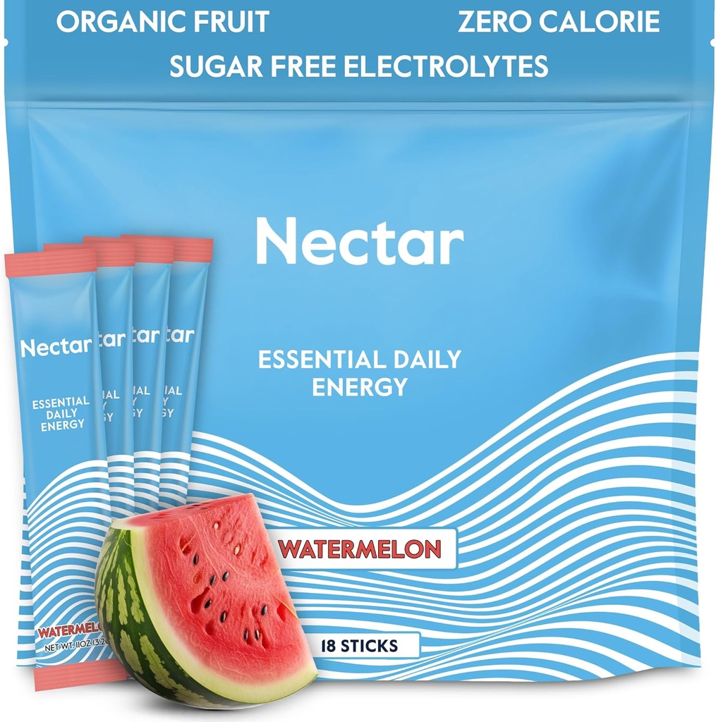 Nectar Energy Booster - Cafeina organica, B12 & Electroliti - Zahar Free & Zero Calorie 