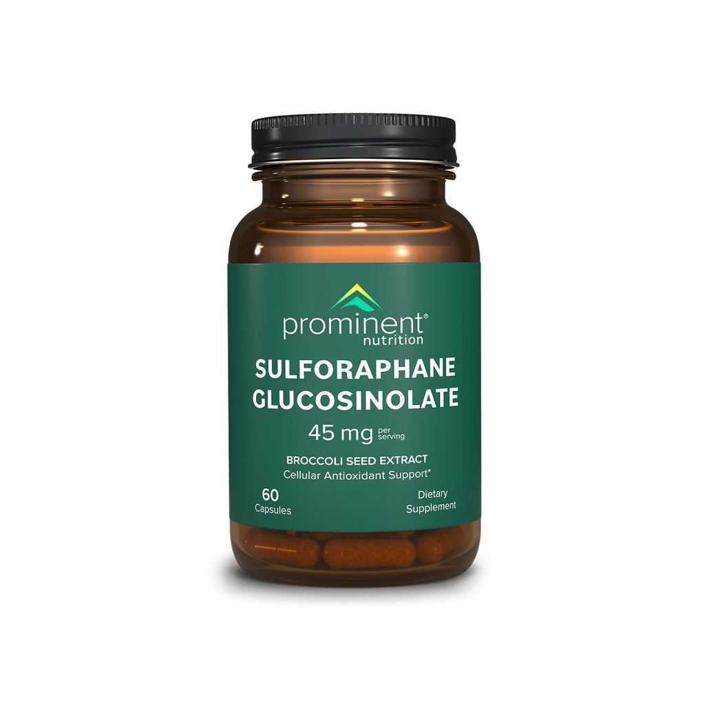 Nutriţie proeminentă Suplimentul cu sulforaphane Glucosinolat, Suport antioxidant Cellular, Supliment cu sulforaphane 45 mg, 30 zile de aprovizionare - 1 cutie