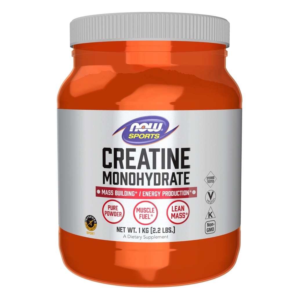 Now Foods Sports Nutrition, Creatine Monohidrat Powder, Mass Building*/Energy Production*, 2.2-Pound