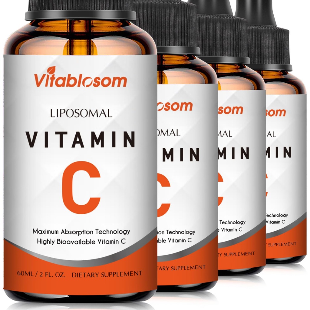 Vitamina lipozomala C 2000 mg lichid pentru adulţi, VIT C de mare absorbţie, vitamina Maximize C, pentru sistemul imunitar şi antioxidant, 60ML (4 flacoane)