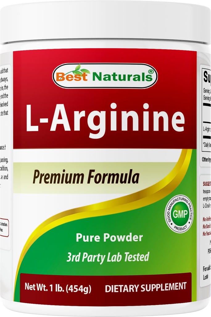Cele mai bune naturale L-Arginina pulbere 1 Liră - Pure farmaceutice formă liberă - cele mai bune Aminoacid Arginine Suplimente pentru femei si barbat - promovează circulatia si sustine sanatatea cardiovasculara