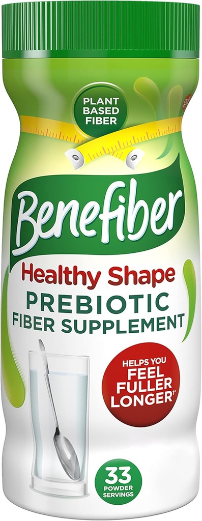 Benefiber Forma sanatoasa Prebiotic Fiber supliment pulbere pentru sanatate digestiva, Daily Fiber Powder - 33 Serviri (8.7 Ounces)