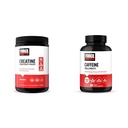 Force Factor Creatine Powder 60 Serviri și tablete de cofeină 100 comprimate - Creatina pentru câștig muscular și cofeina pentru energie