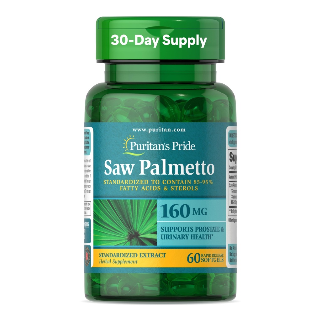Pride Saw Puritan lui Palmetto extract 160mg, supliment alimentar tradiţional Herbal pentru Mens Prostate şi Asistenţă de sănătate urinară, 60 capsule de eliberare rapidă