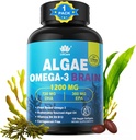 Omega 3 ulei de pește Softgels cu DHA 720mg EPA 360mg, Vegan Algae Știință 2:1 Raportul pentru ochi creier, plante bazate pe surse durabile Omega 3 Supliment, ulei de pește Alternativ 1200mg, fără gust de pește, 120Cts